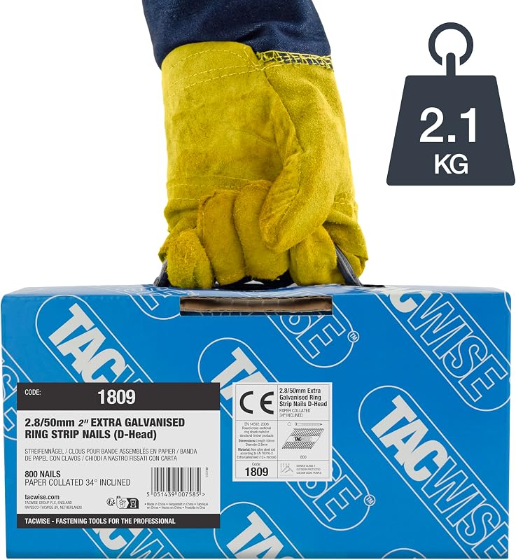 Tacwise 1809 Galvanizált Szögecsalád 2.8/50mm D Fej Gyűrűs Szár 34° 800db