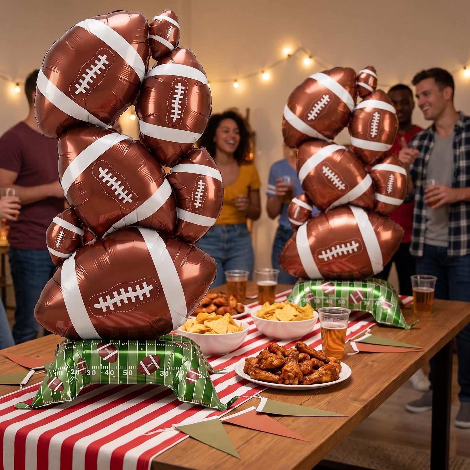 2pcs Giant Self Standing Football Balloons, 59in Football Party Decorations