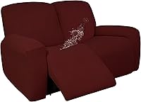 Vista 9 de Easy-Going - Funda 100 % impermeable doble para sofá reclinable, diseño jacquard, en 1 pieza, a prueba de derrames, para niños, mascotas, perros