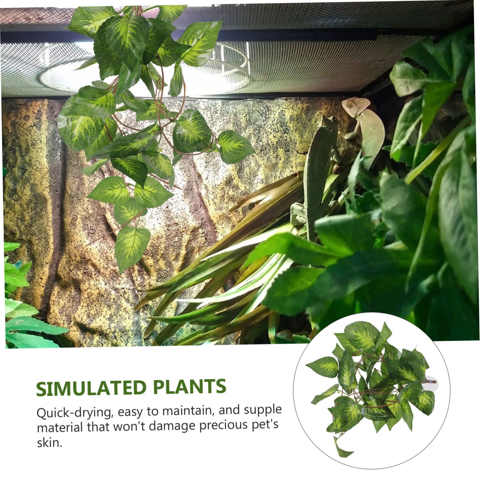 Sosoport 3piezas Artificial De Terrario para Reptiles Decoración Lifelike Simulada para y Terrarios Accesorio para Hábitats De Serpientes y Reptiles Instalación y