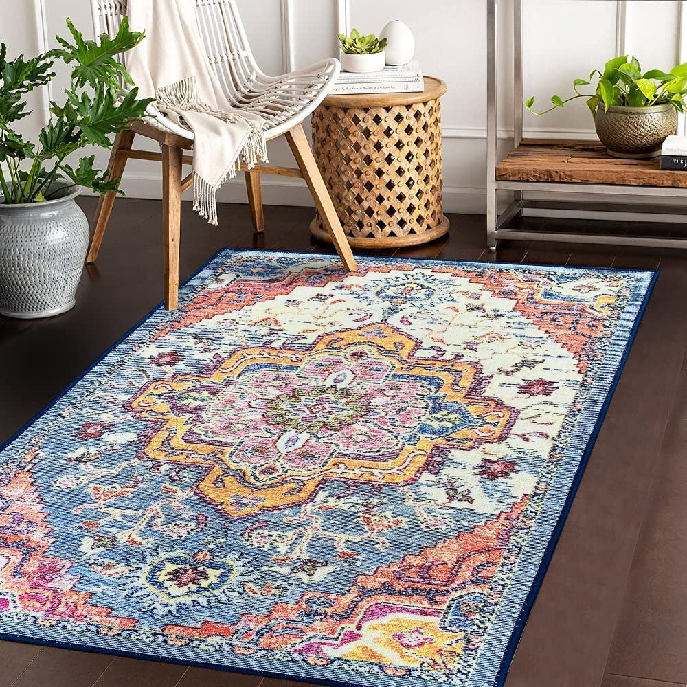 STATUS Multi Printed Vintage Persian Carpet Rug Runner for Bedroom/Living Area/Home with Anti Slip Backing (420, 3 x 5) (B09WYP7YRD) Amazon Price History, Amazon Price Tracker
