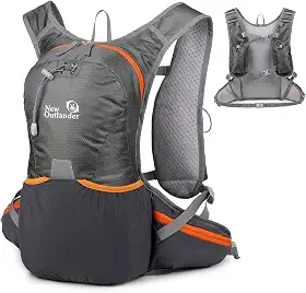Outplea Mochila de caminhada pequena 12L masculina feminina com bolso para celular, mochila de corrida, mochila de viagem para esportes de ciclismo