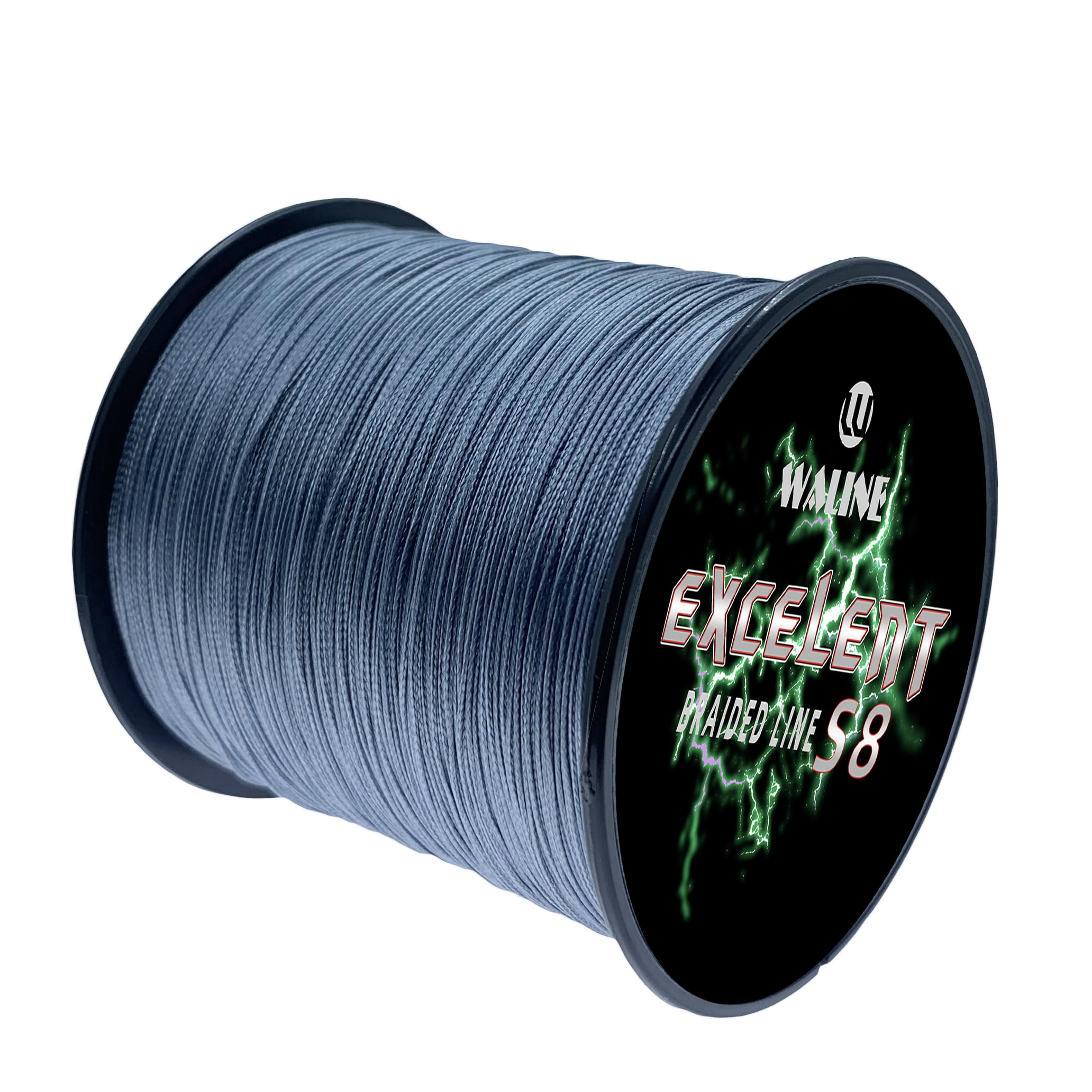 Waline Super Strong 8 Strands Braided Fishing Lines 300m 20lb-100lb PE Multifilament Sea Fishing Braid Line (Grey 80lb/0.50mm/500m(547yds))