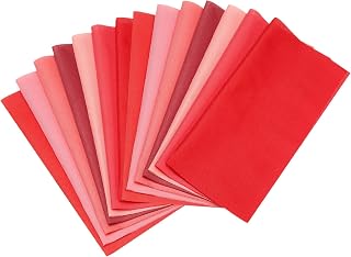 PATIKIL Cotton Fabric Bundles, 14 Pcs 10 x 10 Inch Fat Quarter Solid Color Precut Fabric Squares for Sewing Patchwork Quilting DIY Crafts, Red