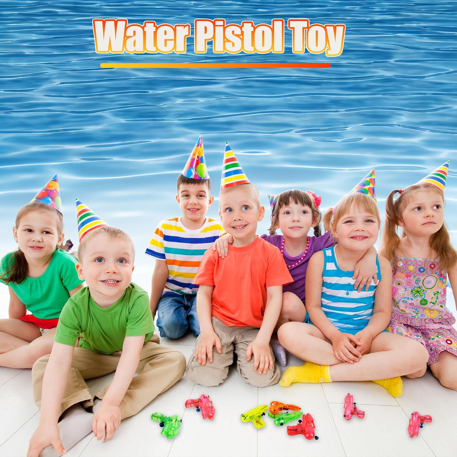 60 Pack Mini Water Gun Colorful Water Squirt Guns Small Toy Gun for Kids Boys and Girls Swimming Pool Beach Outdoor Water Activities, 4 Colors