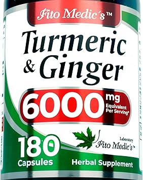 FITO MEDICS Lab | Turmeric and Ginger Supplement | 180 Caps s.