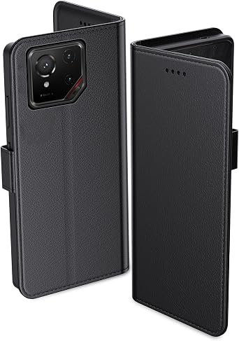 Compatible for Asus ROG Phone 9 Case, PU Leather Flip Cover Wallet Protector with id Holder Card Slots Magnetic Closure Protective Phone Cover for Asus ROG Phone 9 Wallet Case, Black