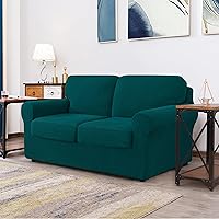 Vista 243 de CHUN YI - Funda elástica para sofá (7 piezas), funda para sofá de 3 plazas con tres respaldos y cojines separados con banda elástica, tela jacquard