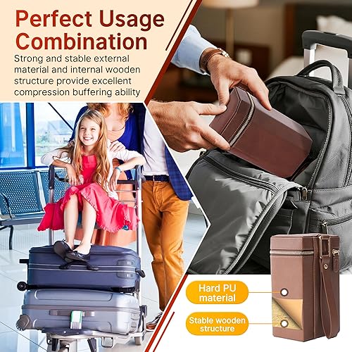 Miniatura 5 de RCstyle Estuche rígido de transporte para Ray-Ban Meta WayfarerSkylerHeadliner, estuche de carga inteligente para gafas, funda de viaje de alta