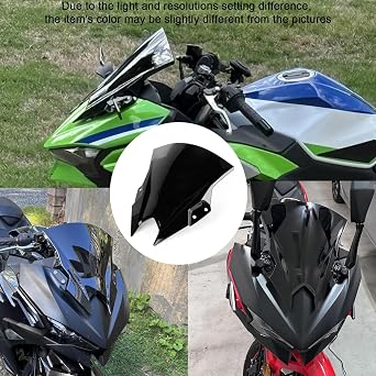 Windshield for NINJA500 SE 2024 2025 2026, PSLER Windscreen Double Bubble Wind Deflector Protector Fairing for NINJA500 SE Ninja 500 2024 2025 2026 (15 Black)