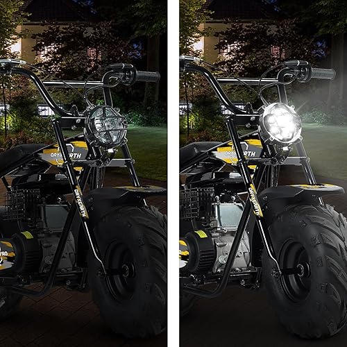 Miniatura 8 de Oryxearth Mini moto todoterreno a gasolina con faro, mini bicicleta de trail para niños con aprobación EPA, motocicleta todoterreno de 4 tiempos de