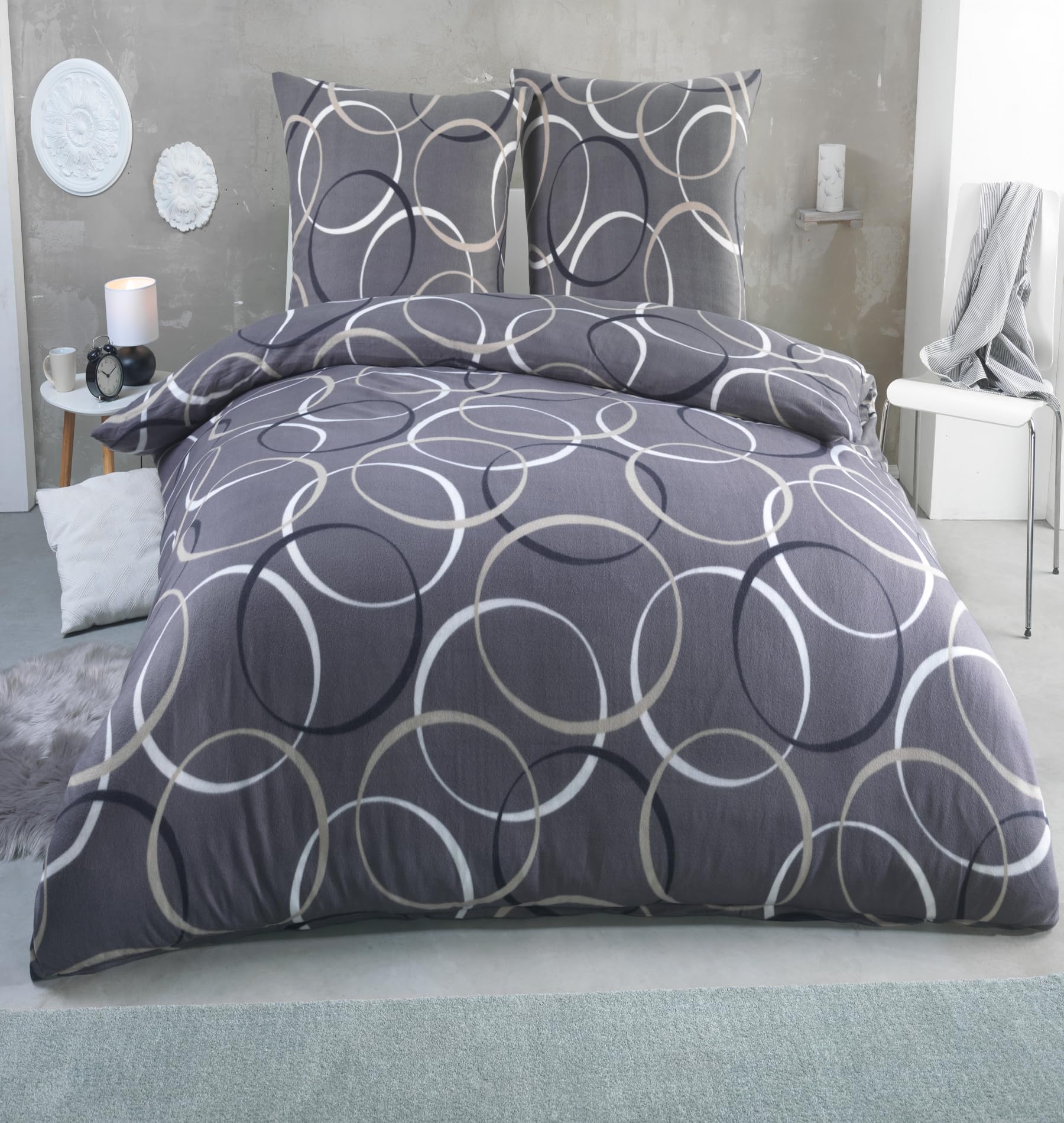 Caldo copripiumino invernale in microfibra di pile, design 5, 200 x 200 cm