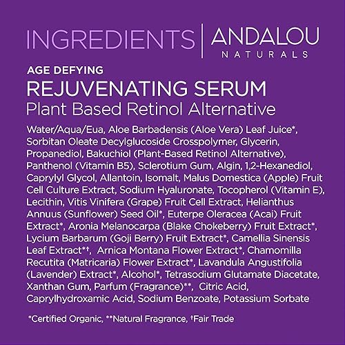 Miniatura 6 de Andalou Naturals Suero rejuvenecedor con retinol a base de plantas, 1 onza