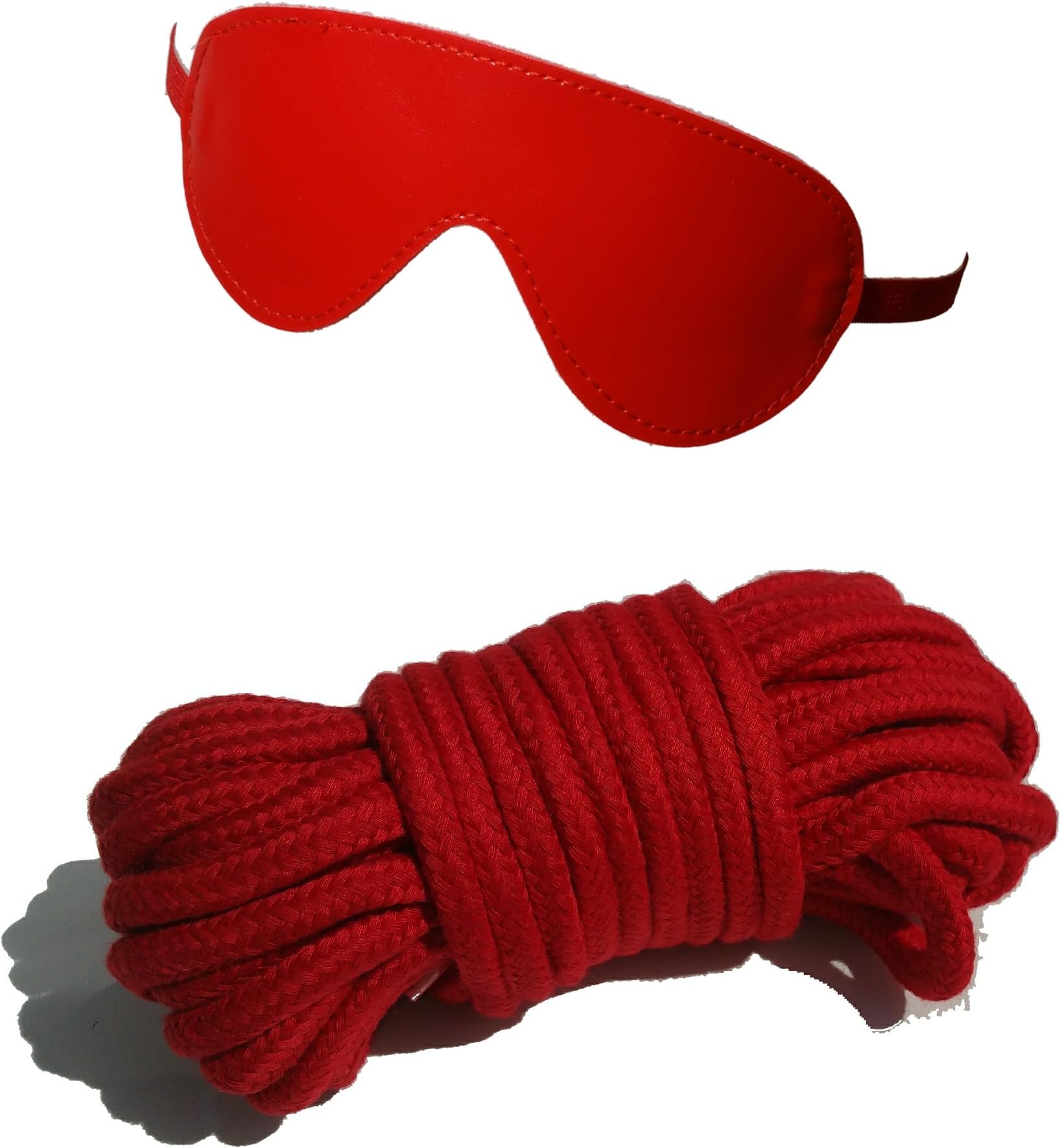 Red Soft Rope Blindfold Set 32ft 10 Meters Multi-Purpose Washable Braided