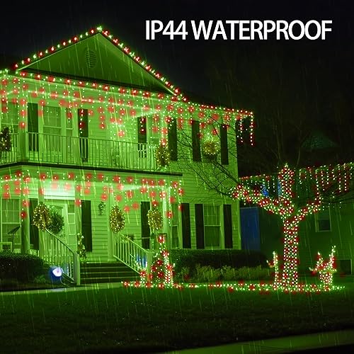 Miniatura 3 de TW SHINE Luces de Navidad rojas y verdes, 1000 luces LED de 328 pies para árbol de Navidad enchufables con 8 modos, tira de luces de Navidad