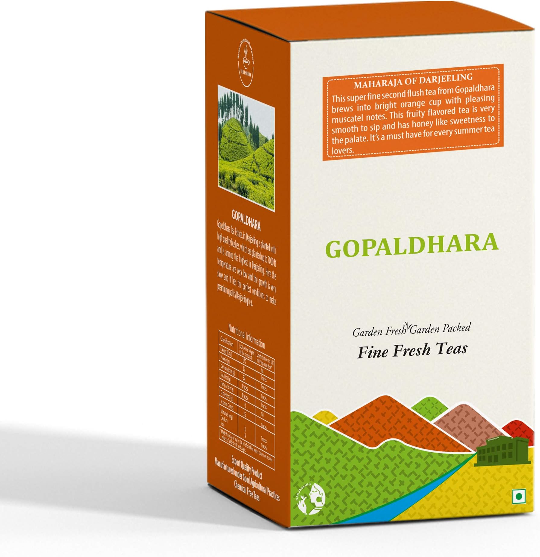Gopaldhara Darjeeling High Mountain Clonal Tippy Maharaja of Darjeeling 50 grams Paper Box - (Royal Series) FTGFOP1 Exotic Premium Second Flush Black Tea