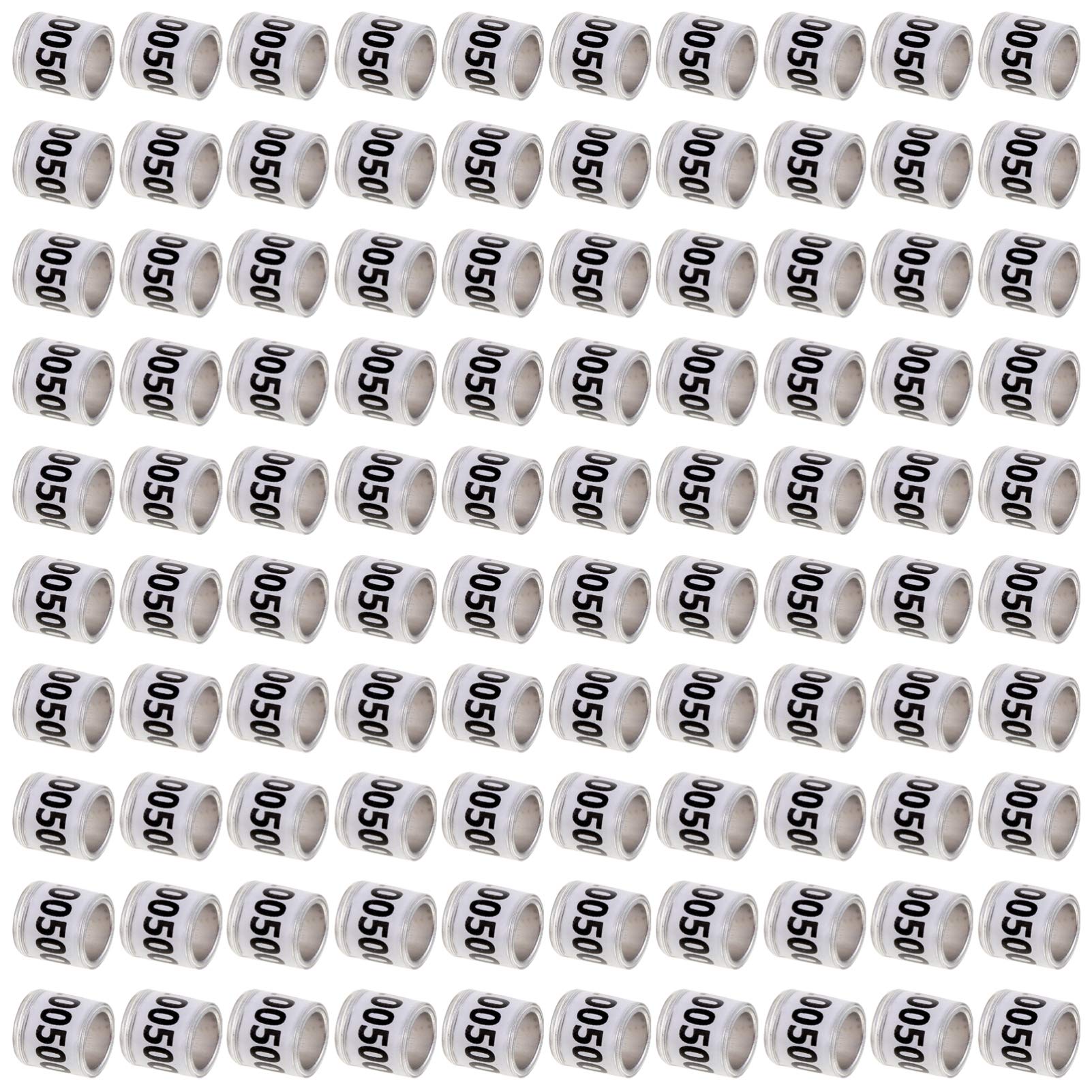 Anelli for zampe di uccelli, anelli for zampe di piccione, 100 pezzi numerati for zampe di piccione, anelli for zampe di uccelli in plastica, fasce for zampe di piccione, fasce for zampe di piccione,