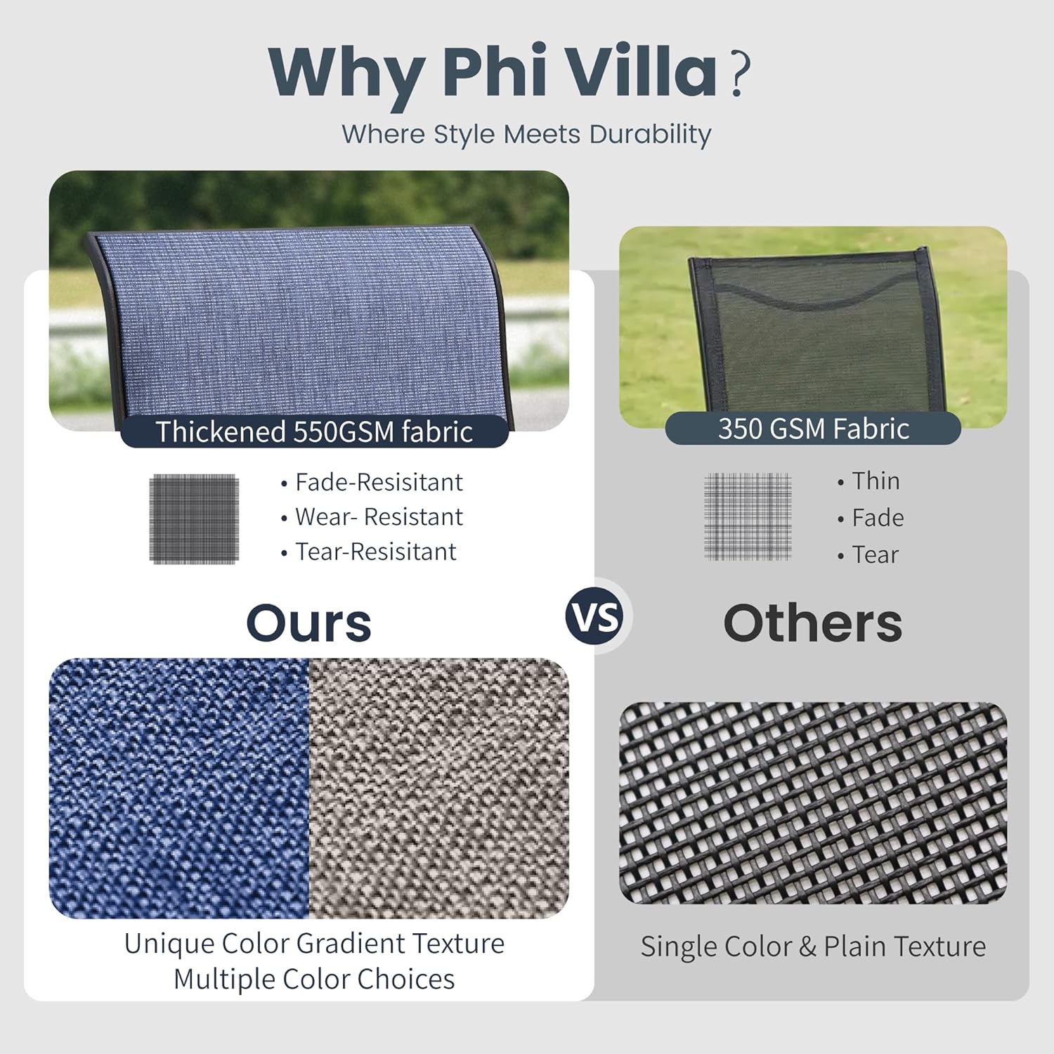 PHI VILLA 9 Pcs Outdoor Patio Dining Set, 8 Outdoor Padded Swivel Dining Chairs and Large Square Metal Dining Table, Outside Table and Chair Furniture Dining Set for 8 Person (Blue)