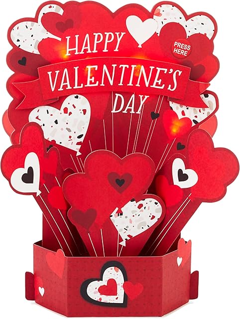 Hallmark Pop Up Valentine's Day Card - Paper Wonder Musical Design