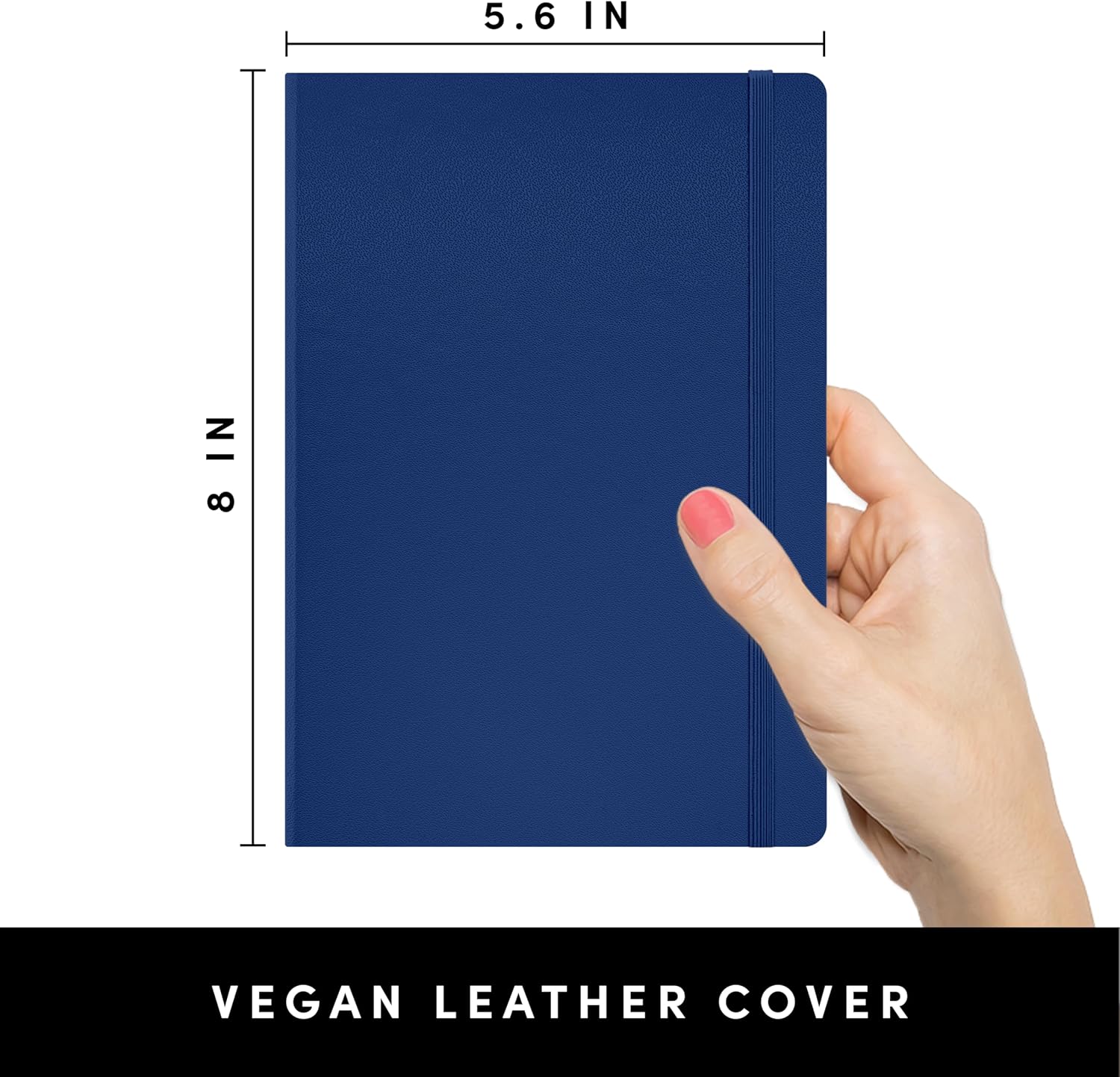 PAPERAGE Blank Journal Notebook, (Royal Blue), 160 Pages, Medium 5.6 in x 8 in - 100 GSM Thick Paper – Hardcover Journaling Notebook for Work, School, Note Taking or Sketching image 2