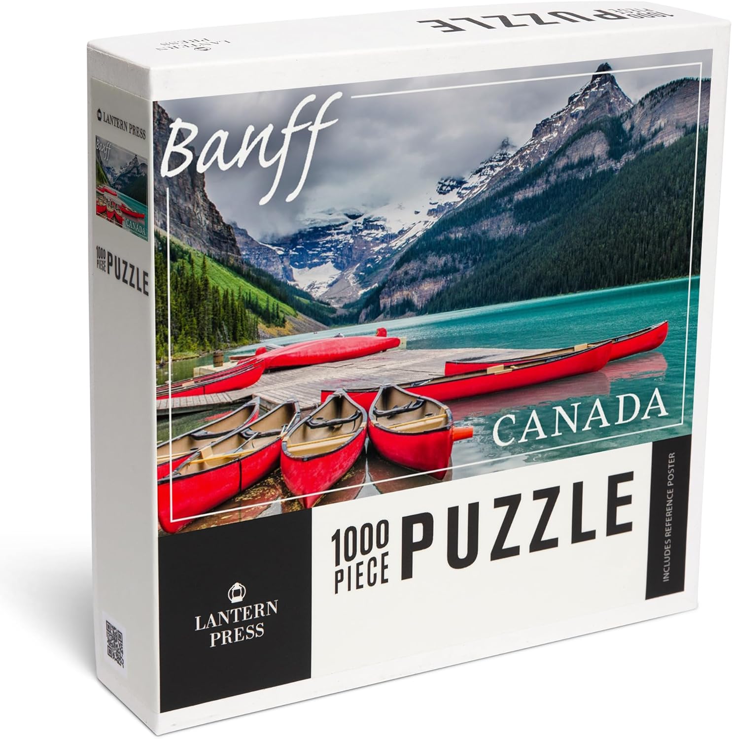 Banff, Canada, Lake Louise Canoes (1000 Piece Puzzle, Challenging Jigsaw Puzzle for Adults, Made in USA)