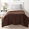 Amazon Basics Reversible Microfiber Comforter Blanket - Twin or Twin XL, Chocolate