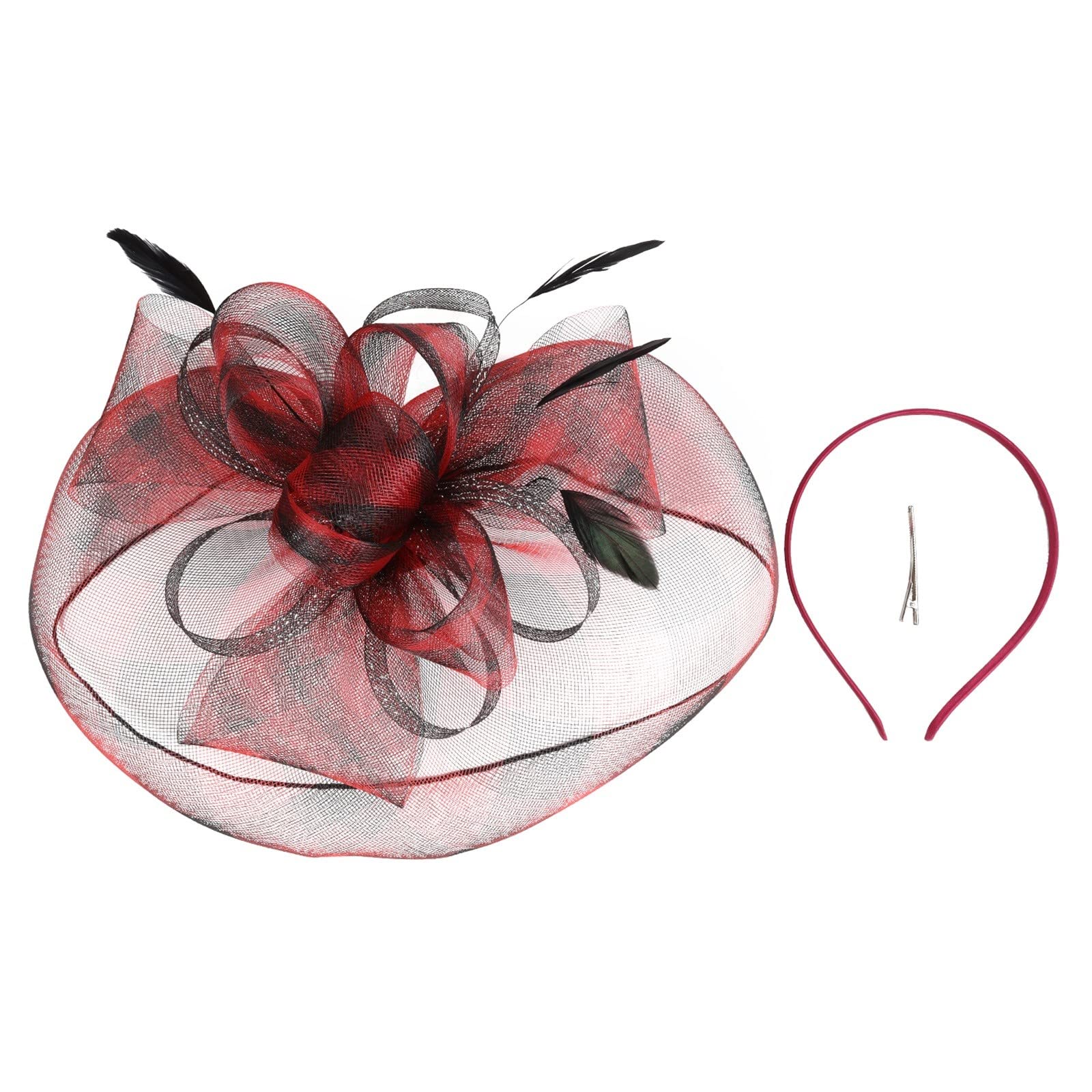 Fascinator damska ozdoba głowy, na wesele, kapelusze, z klipsem, opaska na czoło, siateczka, na imprezę, nakrycie głowy, kwiaty, pióra, klips do włosów, ozdoba do kościoła, na Halloween, do klubu