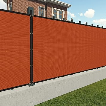 Patio Paradise 16x99 Privacy Screen Fence Orange 180 GSM Mesh Shade Net Cover with Brass Grommets UV Blockage Heavy Duty Fencing for Garden Backyard, Commercial Grade