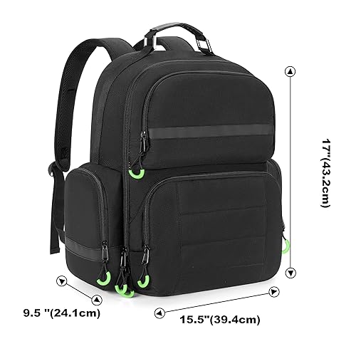 Vista 6 de PGmoon Console Backpack Compatible with PS5Xbox OneOne SXbox 360, Travel Carrying Case Bag with Protective Liner Fits 15.6" Laptop, Headset