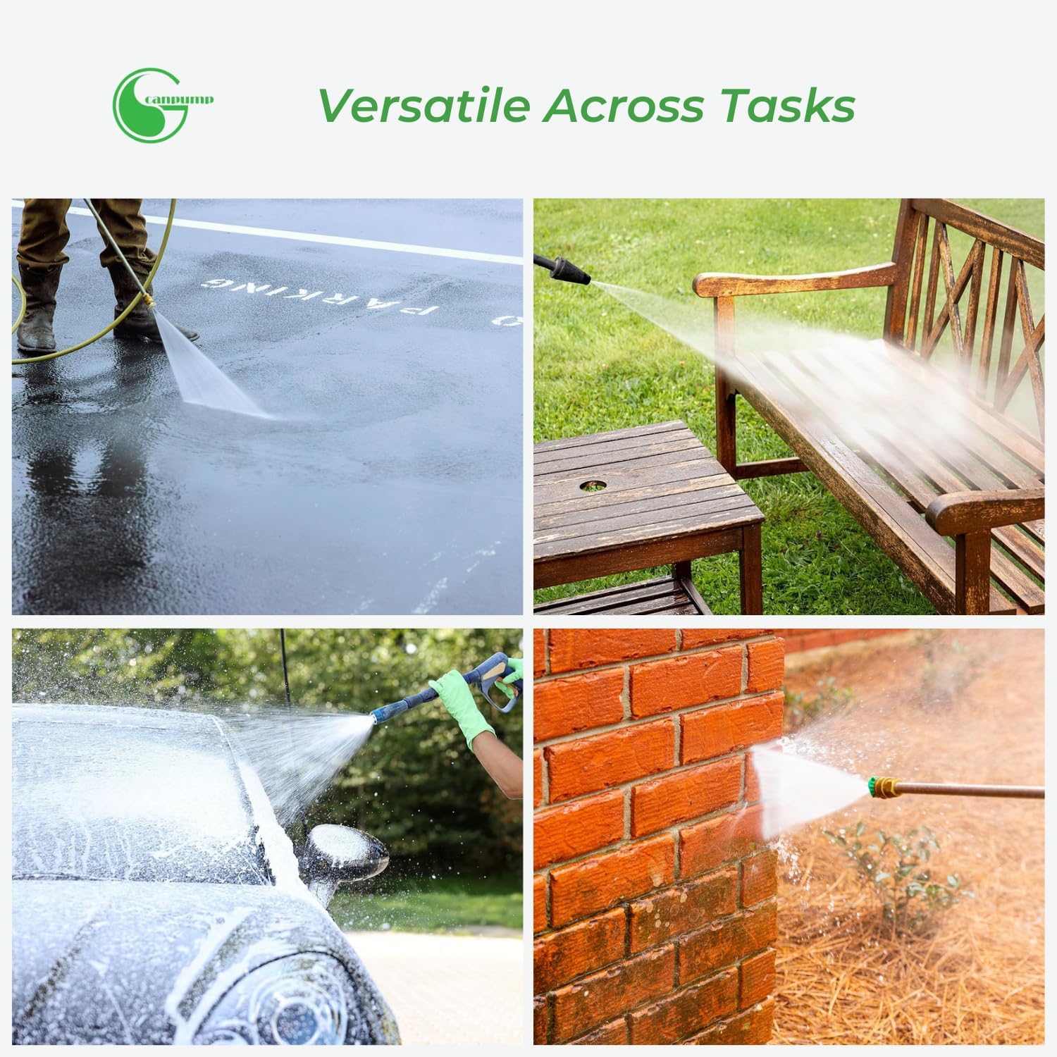 Canpump Wall-Mount Pressure Washer: 5 hp Full-Speed Motor 230 V, Total Stop System, Canpump CF 2530 EH, Remote Control - Image 3