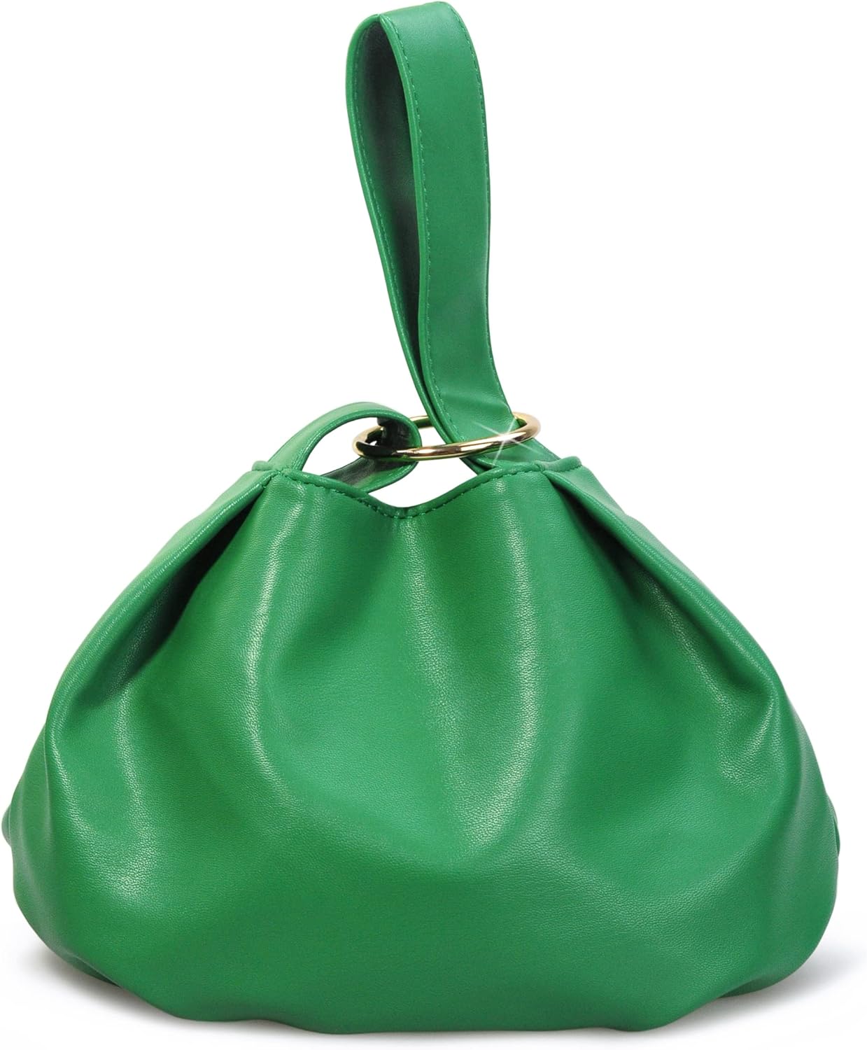 Women's Clutch Soft Vegan Leather Hobo Top Handle Bag Small Tote Purse