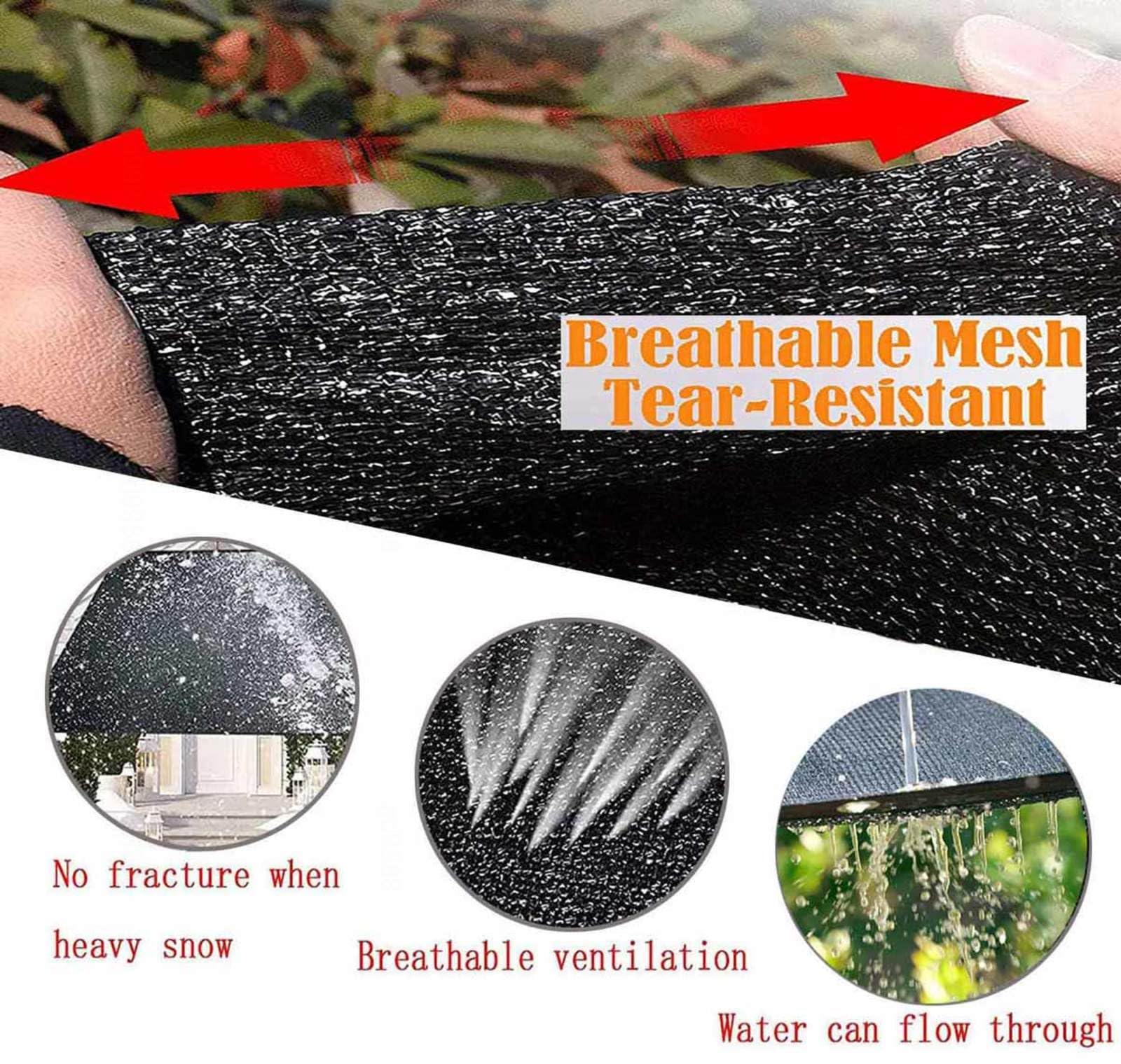 Filet Ombrage Voiture Voile ombrage Rectangulaire Filet D Ombrage Toile D Ombrage Carré 4X4 Filet D'isolation Thermique Filet D'intimité Balcon,black-5x6m