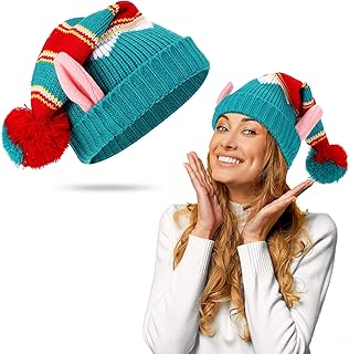 Christmas Hats Elf Hat Santa Hats for Adults Winter Hat Ladi