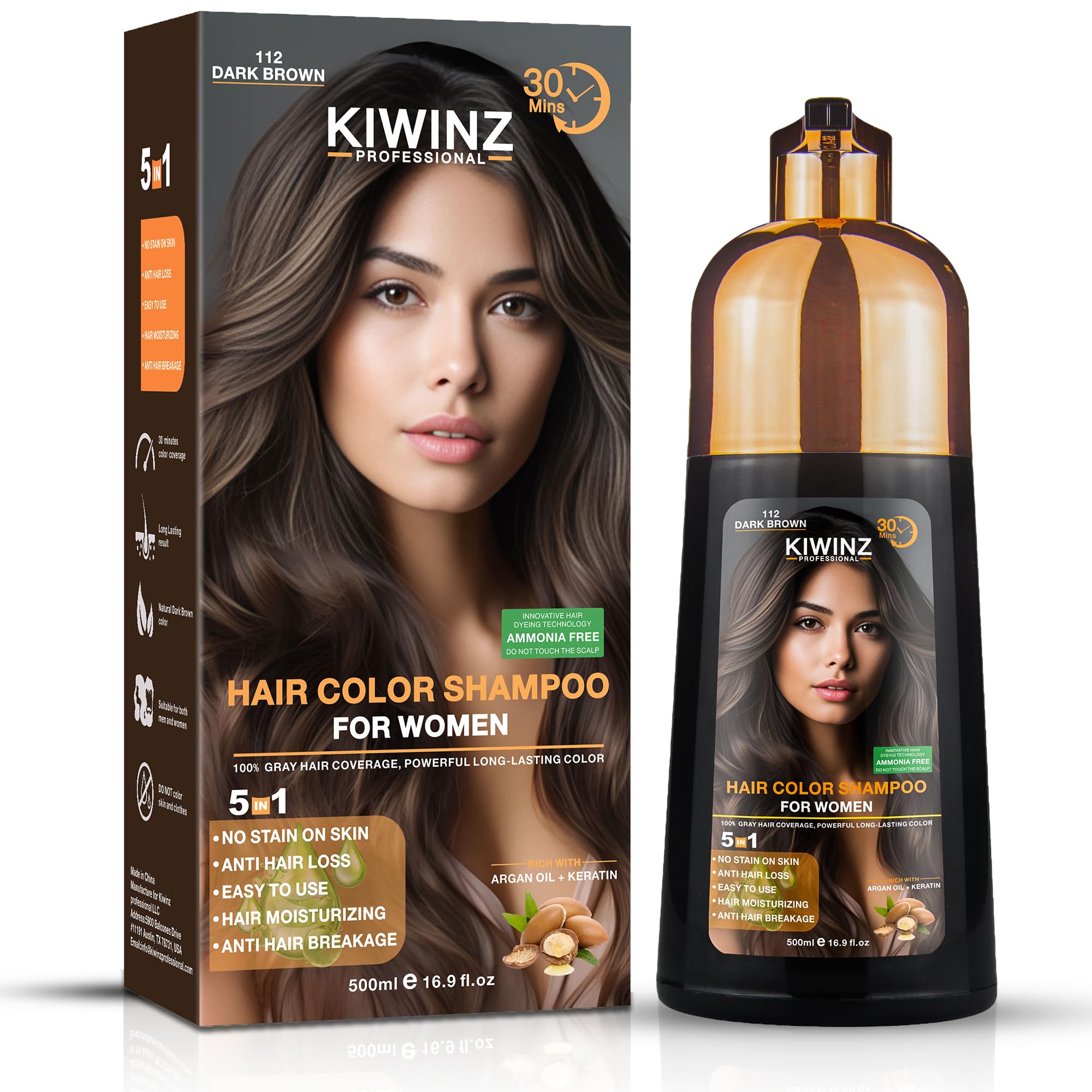 Amazon.com : Kiwinz Professional Hair Color Shampoo – 5 in 1 Hair