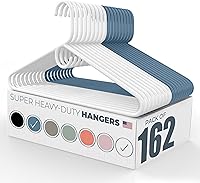 Vista 111 de Neaties Perchas de ropa súper resistentes, paquete de 20 (24 unidades), fabricadas en los Estados Unidos, capacidad de 10 libras, perchas