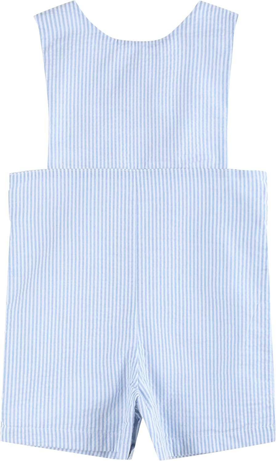 Lil cactus Light Blue Seersucker Lil Brother Smocked Jon Jons Overalls