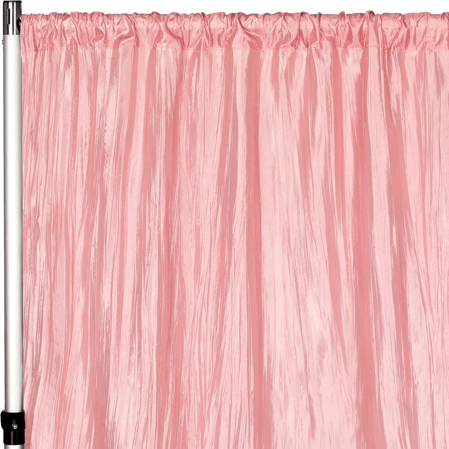 Accordion Crinkle Taffeta Dusty Rose/Mauve Drape/Backdrop Panel - 10 ft H x 54" W (1 Pc) | Luxurious & Versatile Event Decor - Ideal for Weddings, Parties & Photoshoots