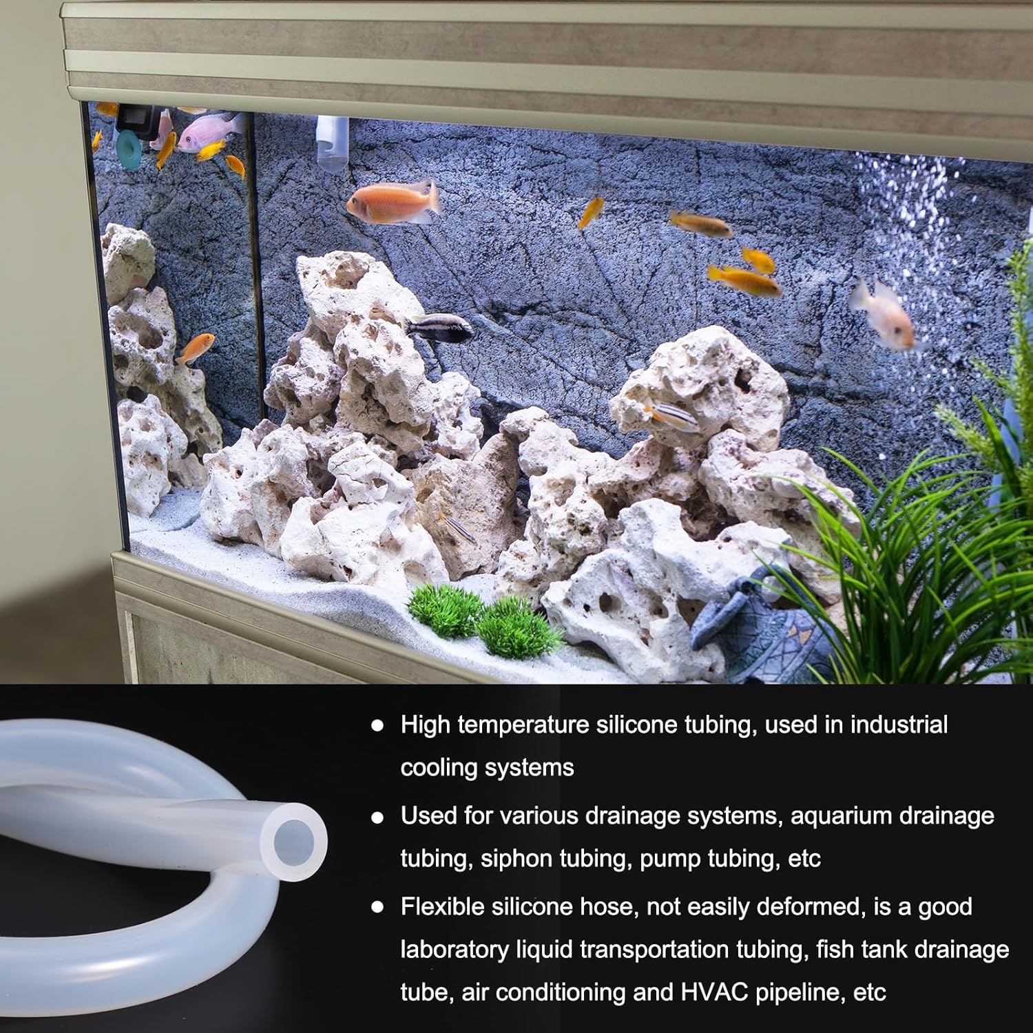 10ft 1-1/4" ID x 1 1/2" OD Silicone Tubing Clear Industrial Plastic Tubing Pure Silicone Hoses for Pump Siphoning Draining Irrigation Brewing