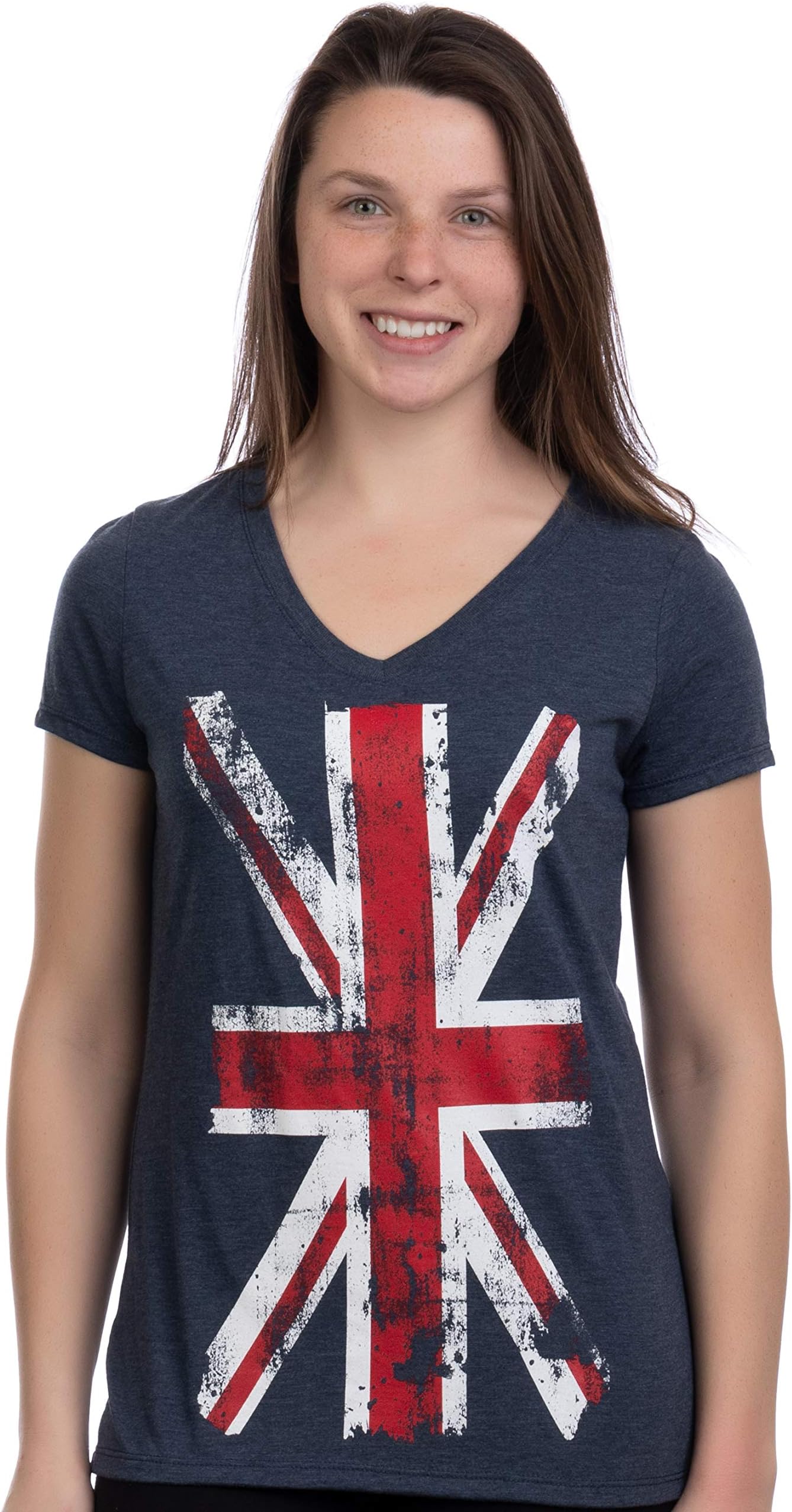 Union Jack Flag | UK United Kingdom Great Britain British Women Girl T-Shirt Top