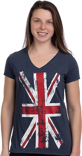 Bandera de la Unión Jack Reino Unido Reino Unido Gran Bretaña mujeres británicas camiseta camiseta camiseta