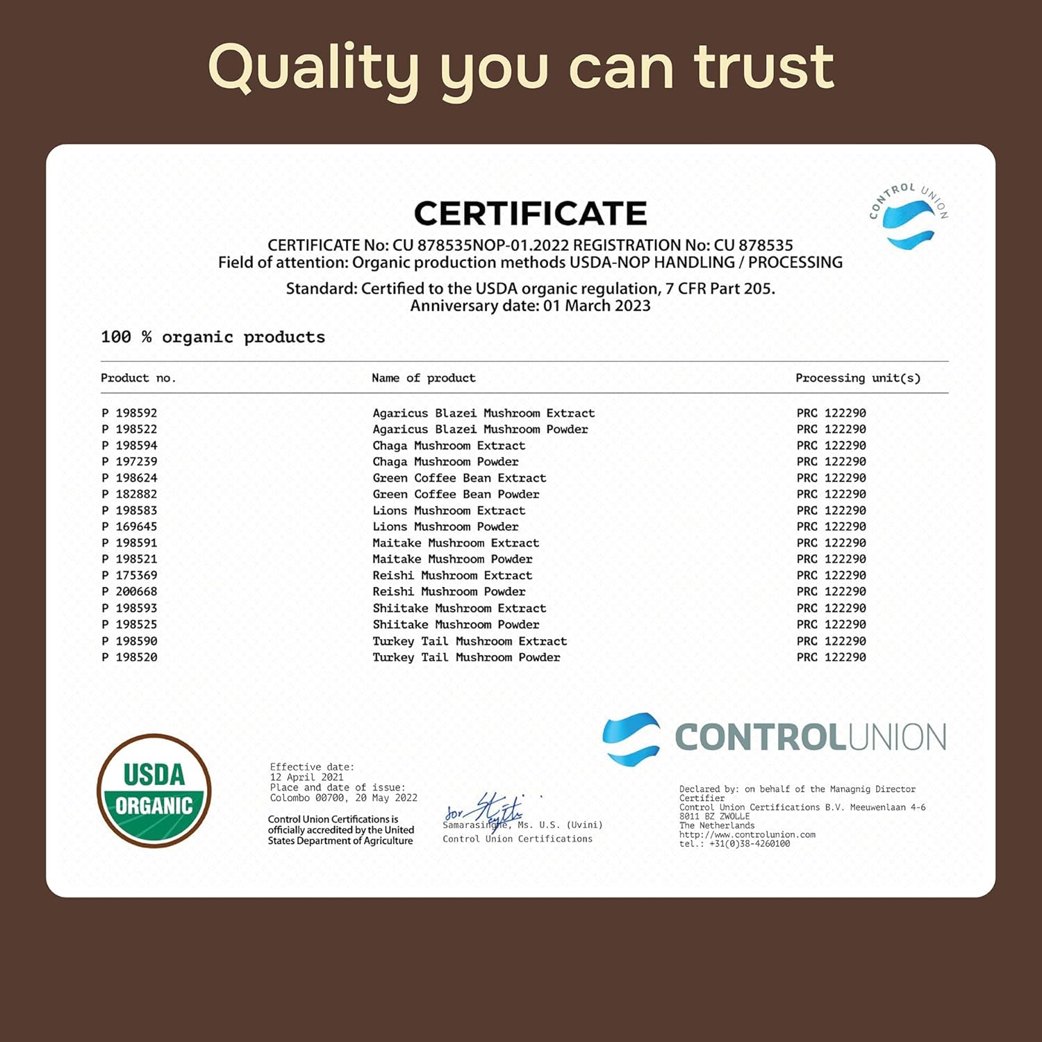 Mushroom Coffee - 9 Adaptogenic Mushrooms - Organic Lion's Mane, Chaga, Reishi, Turkey Tail, Instant Coffee - for Clarity, Focus, Energy, Immunity, Gut Health - Superfood - Sugar Free - 80 Servings - Image 7