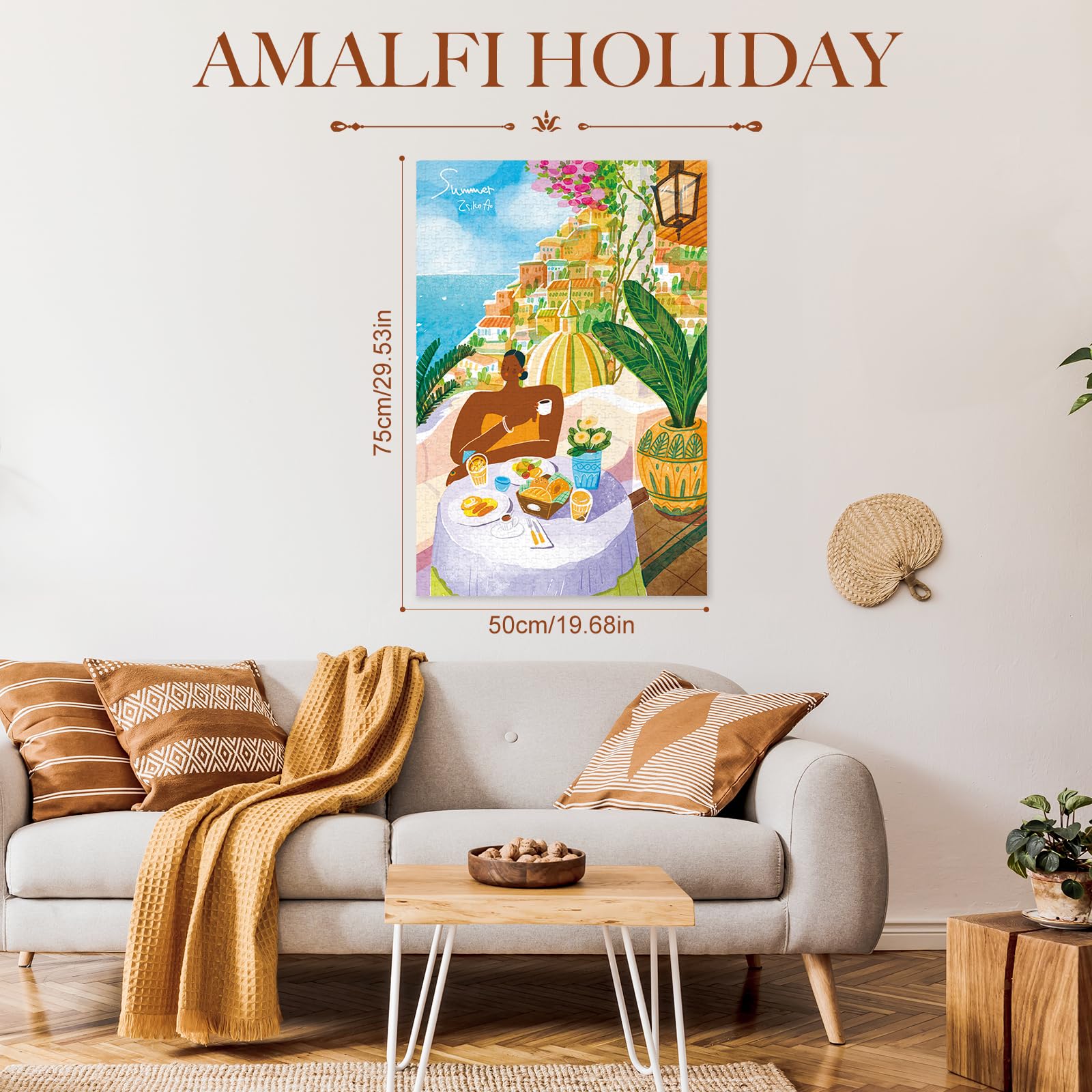 ROWOOD Puzzle da 1000 pezzi per adulti bambini, gioco impegnativo, giocattolo educativo, puzzle regali per donne uomini, vacanze amalfi