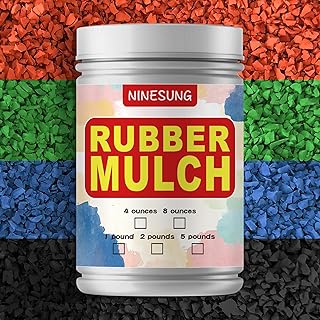 Multicolor Rubber Mulch Nuggets Protective Flooring for Playgrounds, Outdoor Park, Play Areas, Landscaping, School Sports Tennis Court, Runway Surfacing Repairs (Multicolor, 2 Pounds)