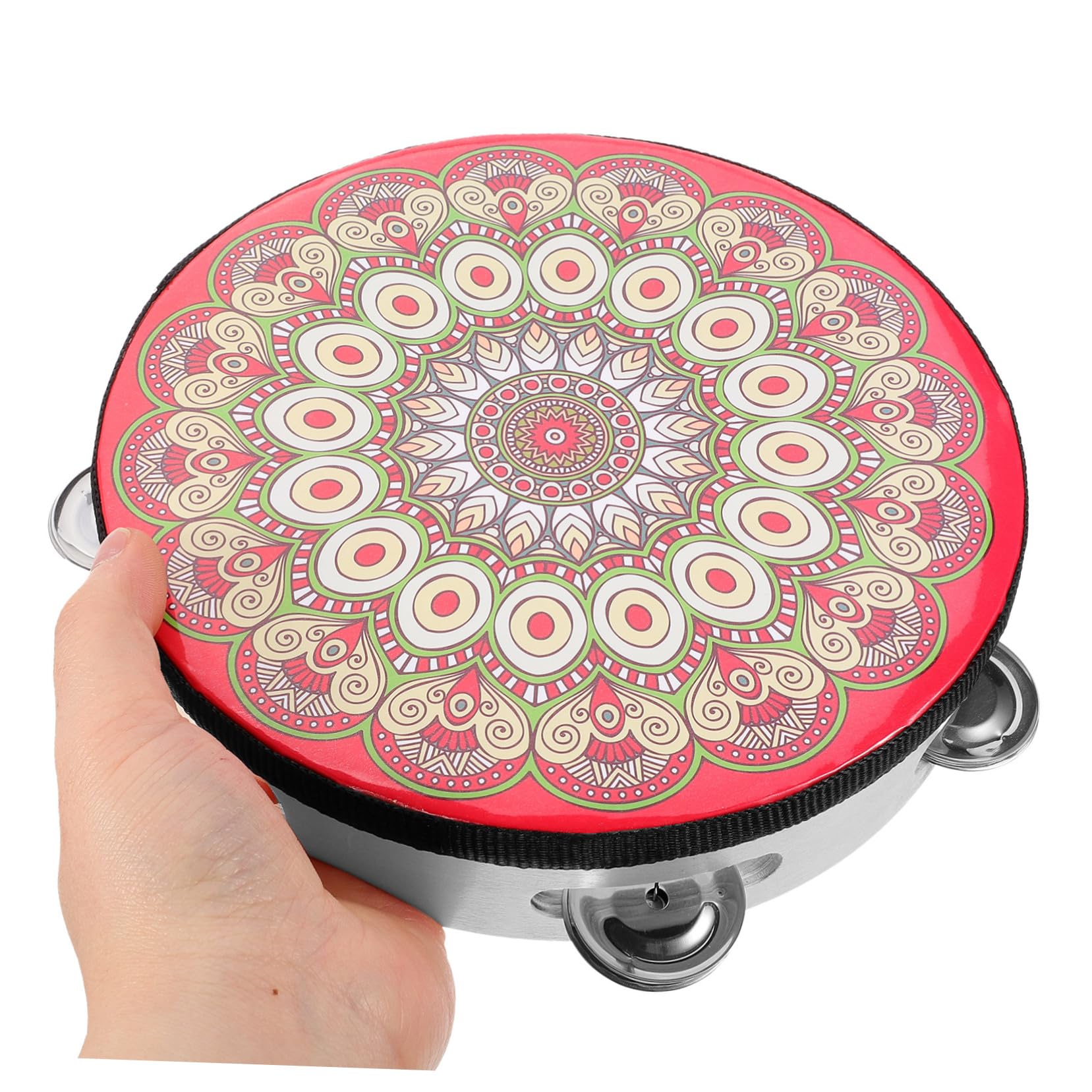 ibasenice 5piezas Tambourine De Madera De Diseño Para y Instrumento De Percusión Profesional Para Adultos y Entretenimiento