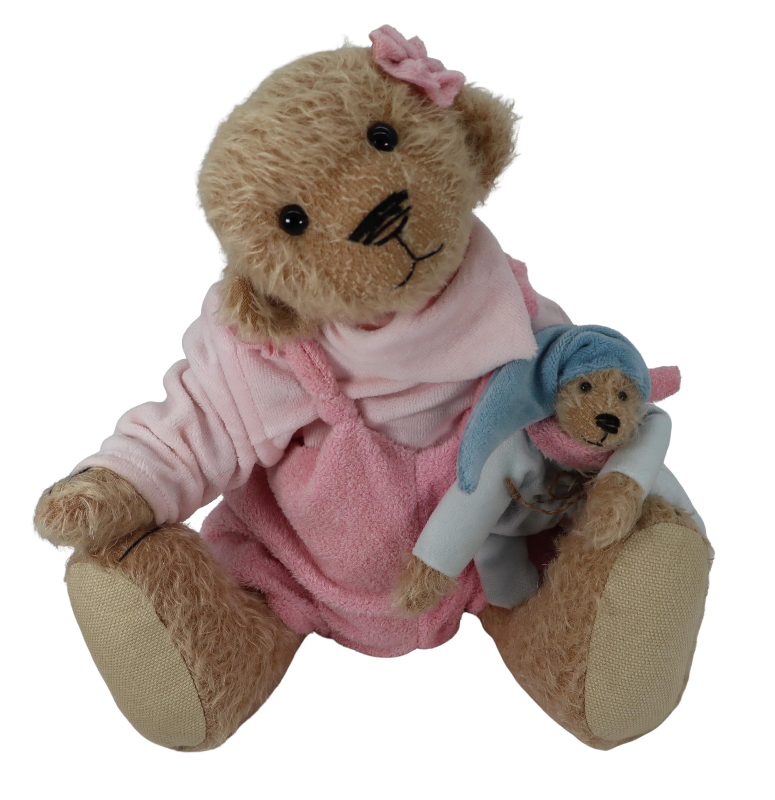 Clemens Sammler Teddy Bär Schwesterchen 36 cm | Feinstes Mohair | Weich & Kuschelig | Made in Germany | 5-Fach Gegliedert | Inklusive limitiertem Sammlerpass