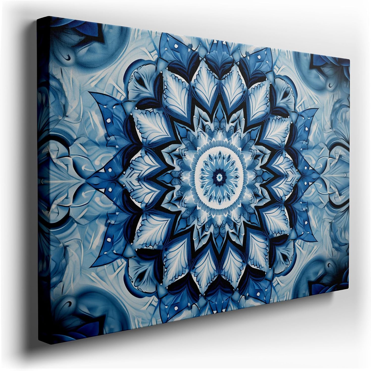 Canvas for Living room. Blossoming Tranquility An Abstract Fusion of Symmetry and Serenity, 27 x 18 inch Canvas Wall Art - Contemporary Masterpieces - Modern Home Decor - 69x46 cm (27x18 inch)