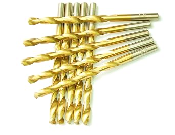 10PCS,11/32", Titanium Coated Twist Drill Bits