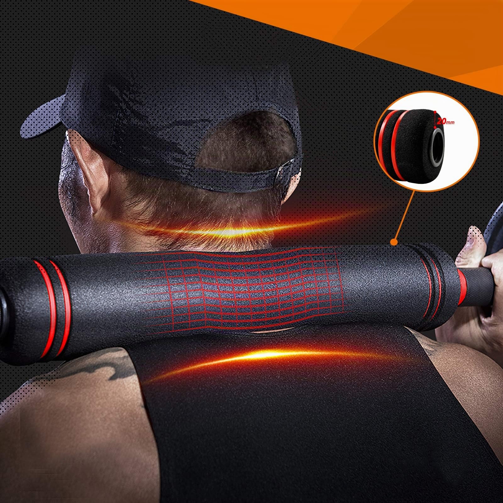 CCLIFE Verstellbare Hanteln Fitnessstudio 2 Sets Profi Gewichte Set 20/25/30/40kg mit Kurzhanteln und Langstange verbunden mit Stahlrohr