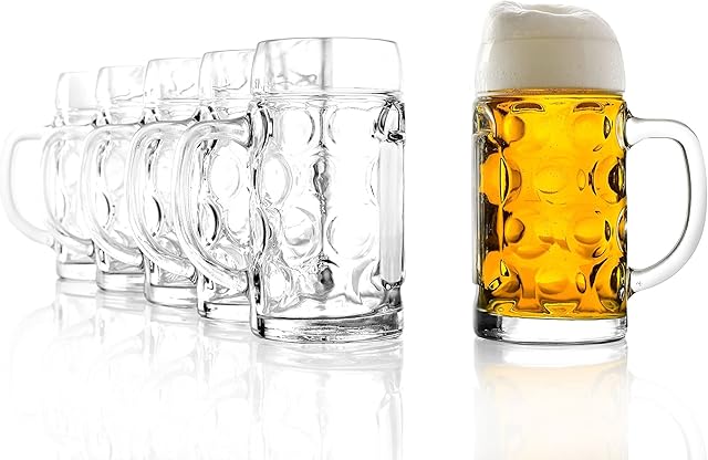 STÖLZLE LAUSITZ ISAR kufel do piwa 0,4 l oryginalny kufel do piwa na Oktoberfest I 6 sztuk jako zestaw I tradycyjne szklanki do piwa I nadaje się do mycia w zmywarce I wysoka jakość