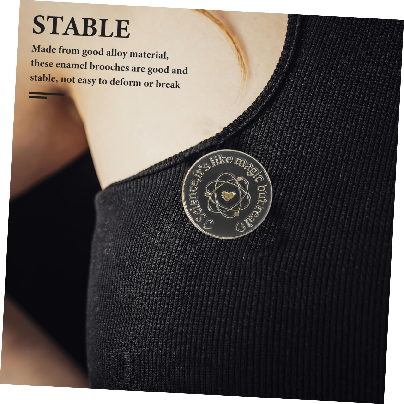 Holibanna Perno Estetico Per Giacche Pin Di Risvolto Spille E Spille Da Donna Pin Per I Vestiti Spilla Simbolo Della Scienza Spille Smaltate Creative Perni Lega Black